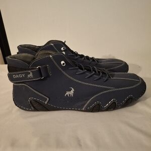 Dagy Blue And Black Men's Athletic Shoes with Sporty Design